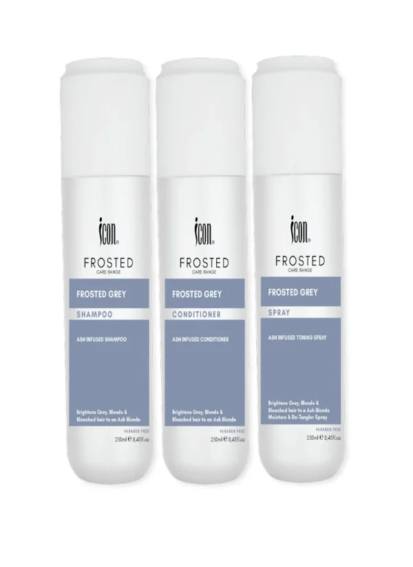 ICON Frosted Grey Shampoo Conditioner Spray Combo