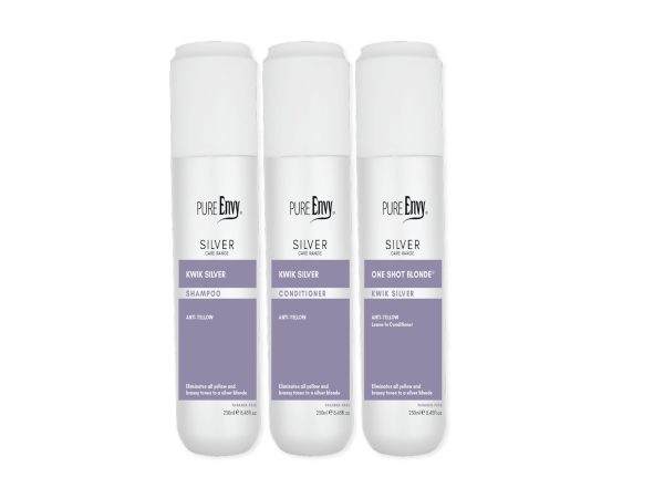 Pure Envy Kwik Silver Shampoo Conditioner One Shot Blonde Combo