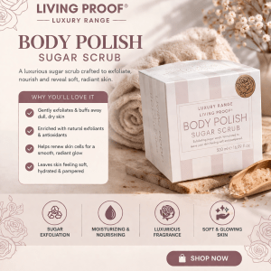Living Proof Luxury Range Body Polish Sugar Scrub Rose 500ml